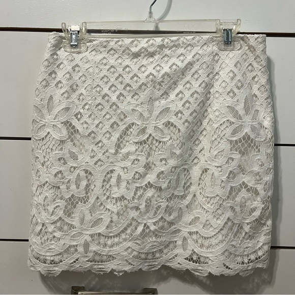 Free People White Lace Mini Skirt - Picture 4 of 5